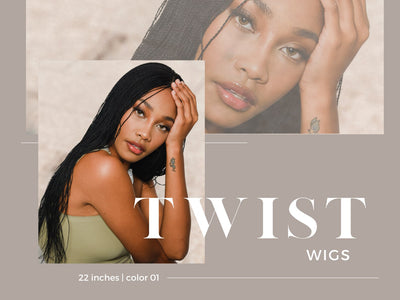 22 Inch Micro Million Twist Braided Wig for Black Women with Baby Hair