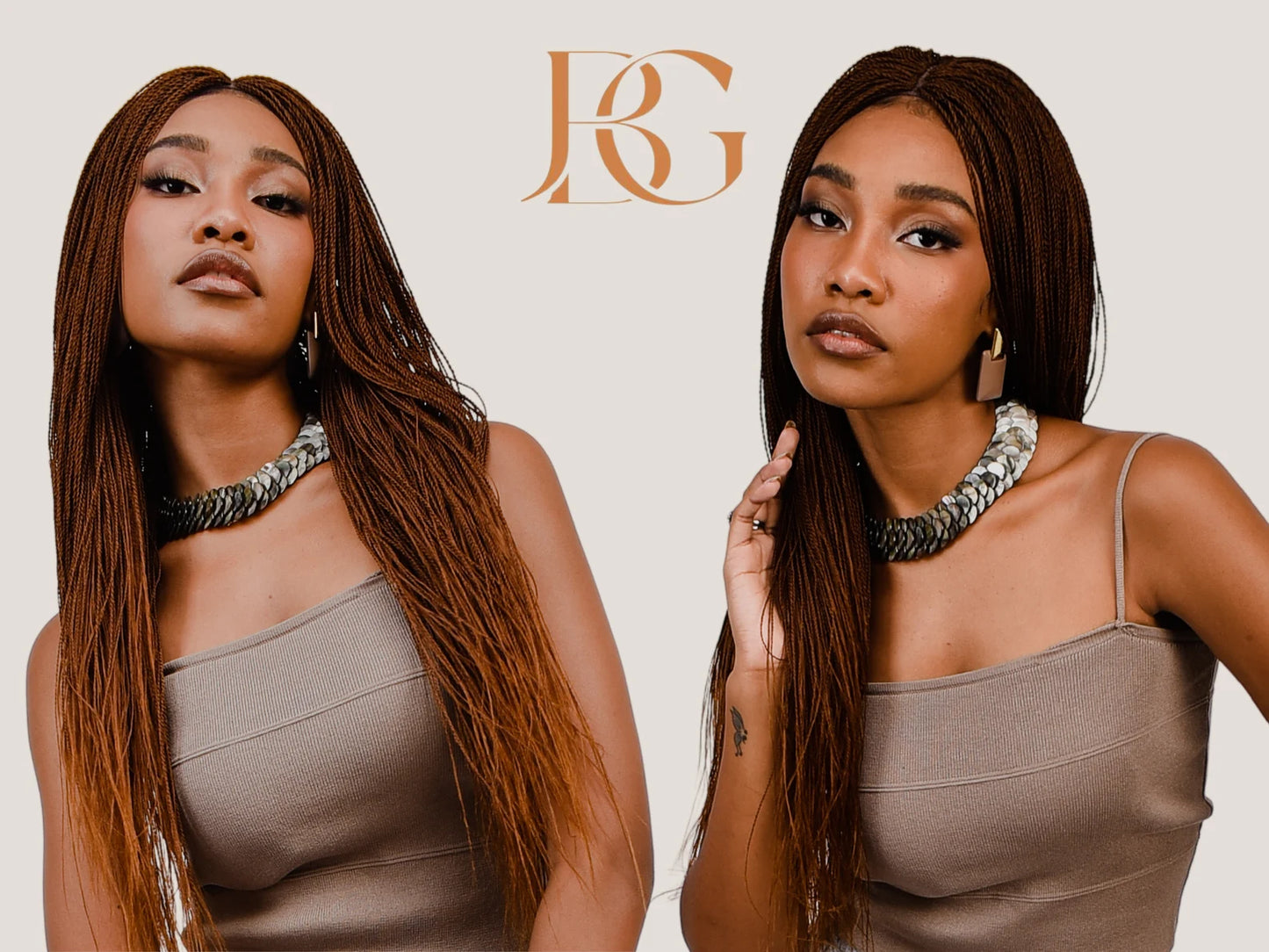 22 Inches Senegalese Micro Million Twist Wig, Braided Stylish Wig