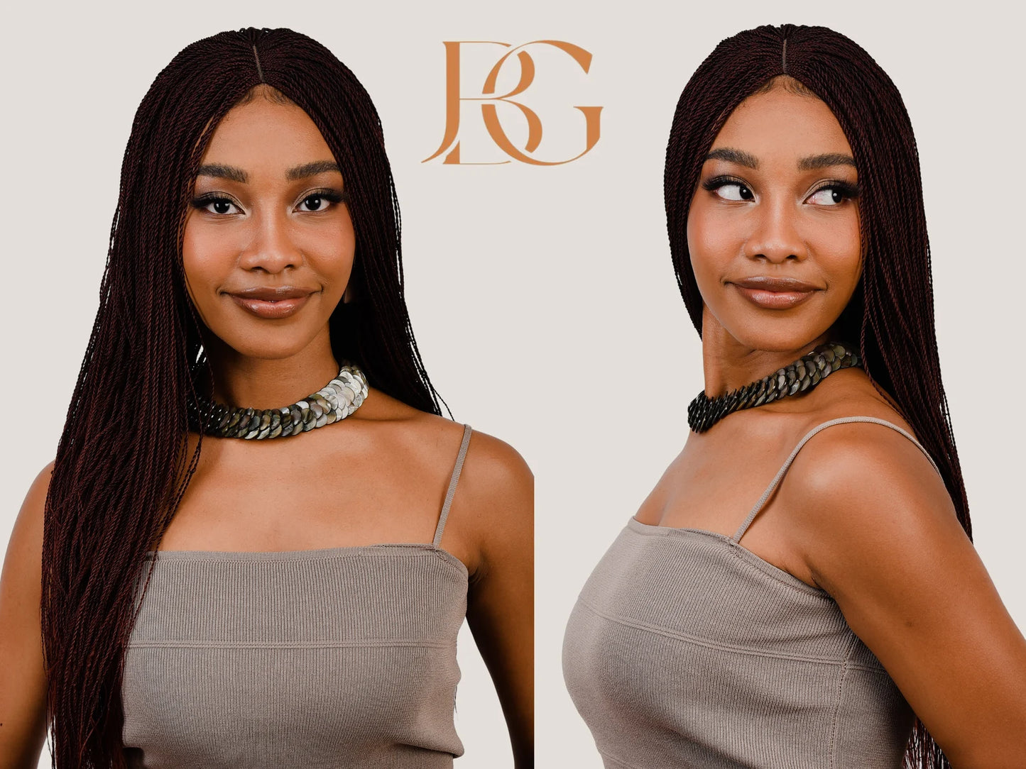 22 Inches Micro Million Twist Wig, Black Women Braided Wig 35 Color