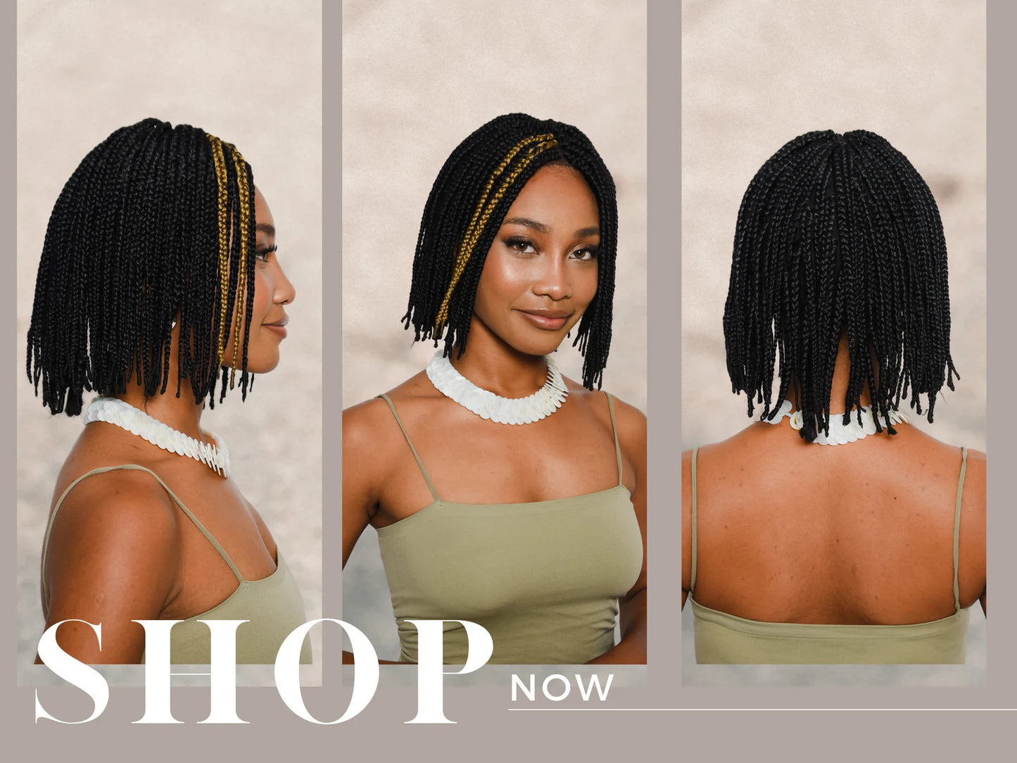 10 Inch Short Box Bob Braid Wig For Black Women, Ready to Ship Wig