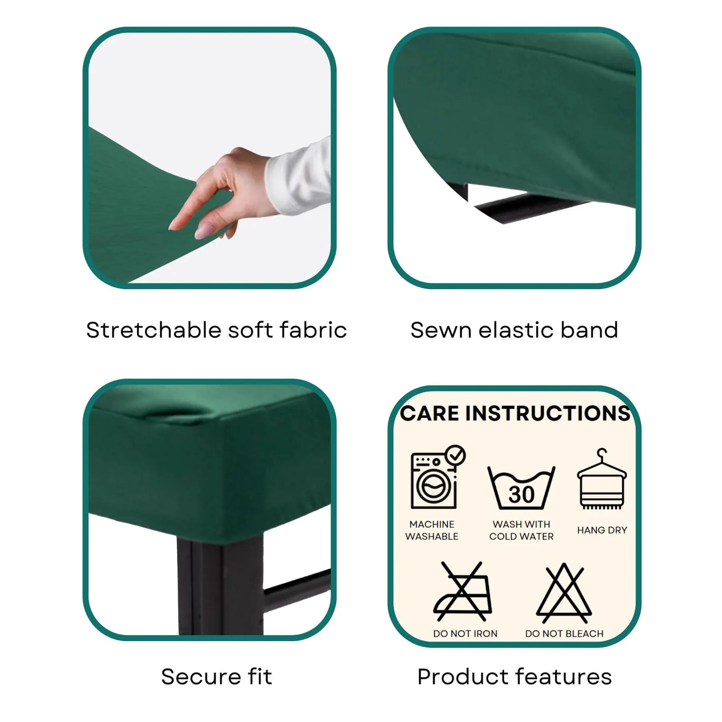 Plain Chair Cover, High Back Waterproof Slip Cover Dining Chairs