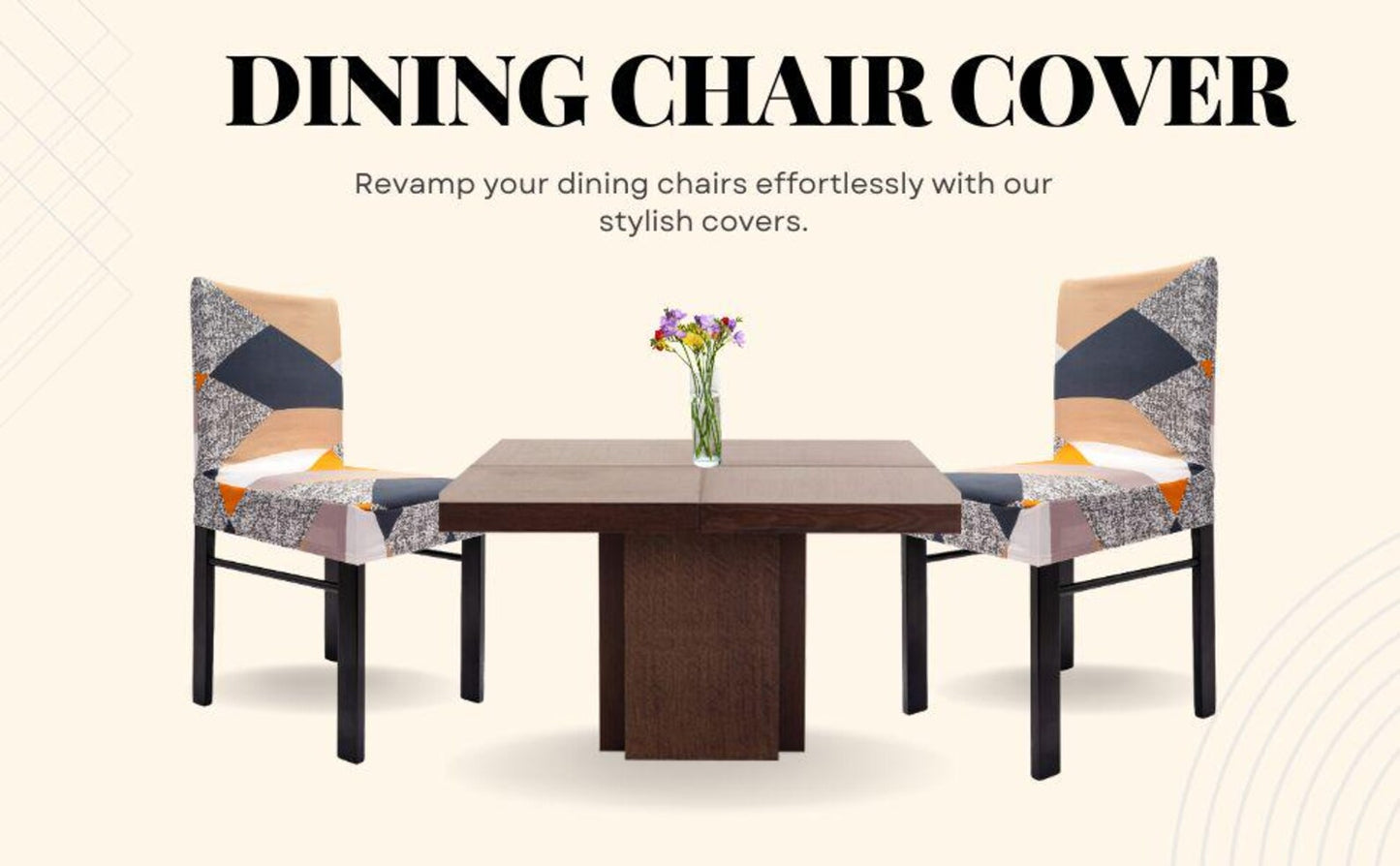 Dining Chair Seat Covers, Removable Spandex Chair Covers