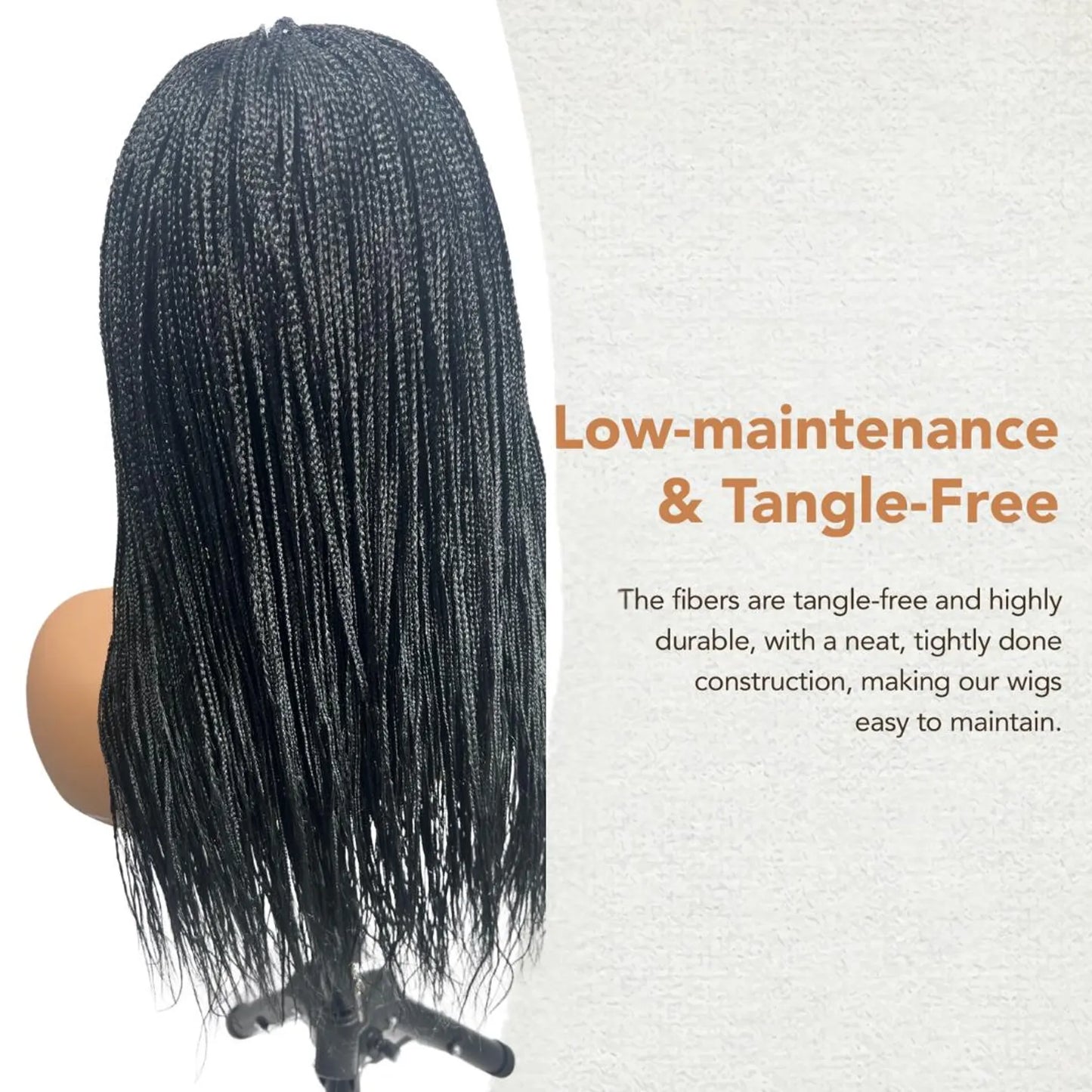 18 Inch Deep Blue Micro Million Twist Wigs, Lace Closure Braided Wig