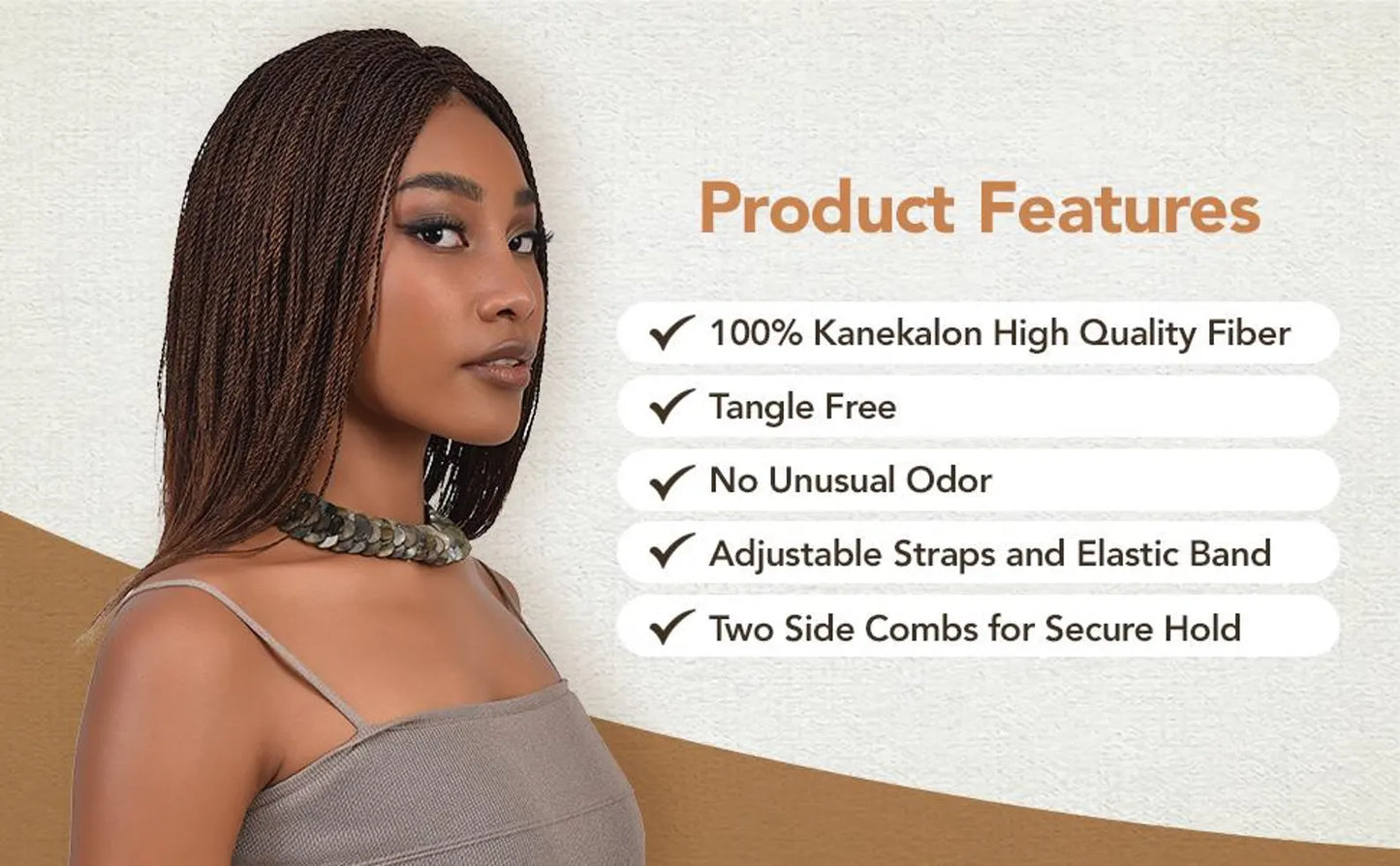 12 Inch Short Micro Million Twist Braided Wigs for Women, Spring Hair Wig