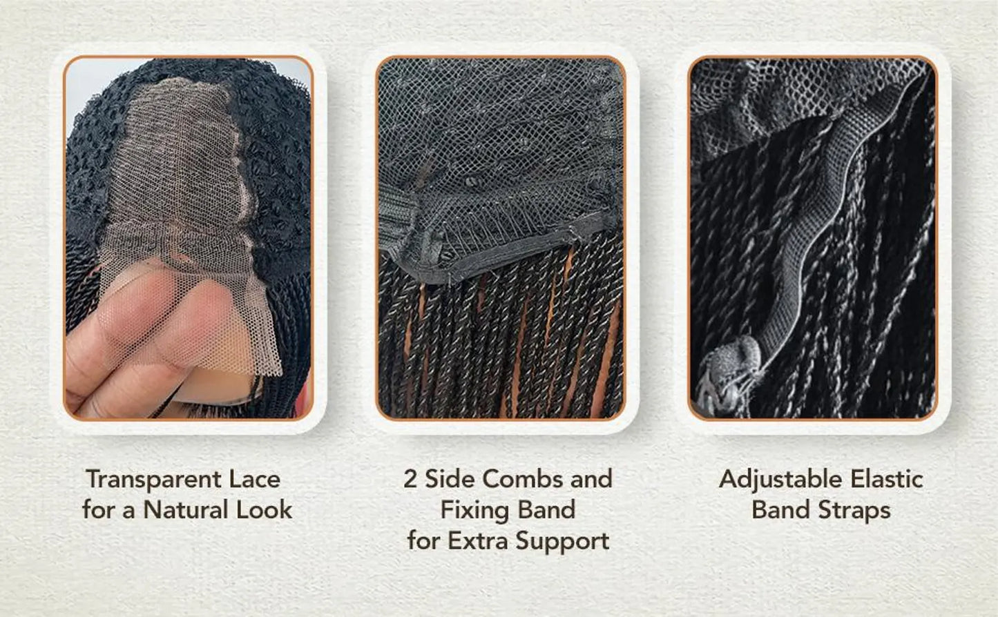 22 Inches Senegalese Micro Million Twist Wig, Braided Stylish Wig
