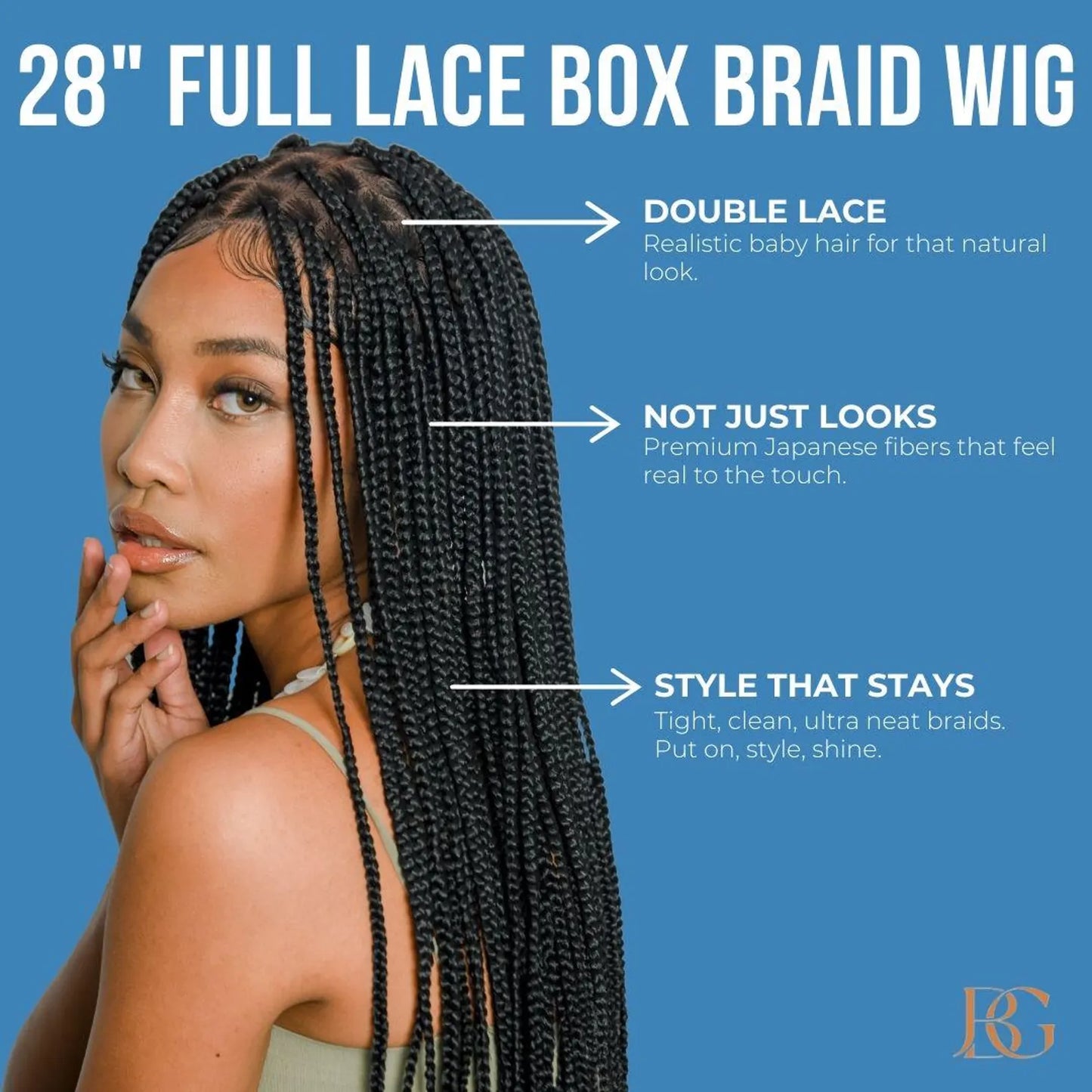 28 Inch Long Black Micro Braided Wigs, Glue Less Lace Front Wigs