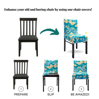 Colorful Fabric Chair Covers, Removable Printed Chair Covers