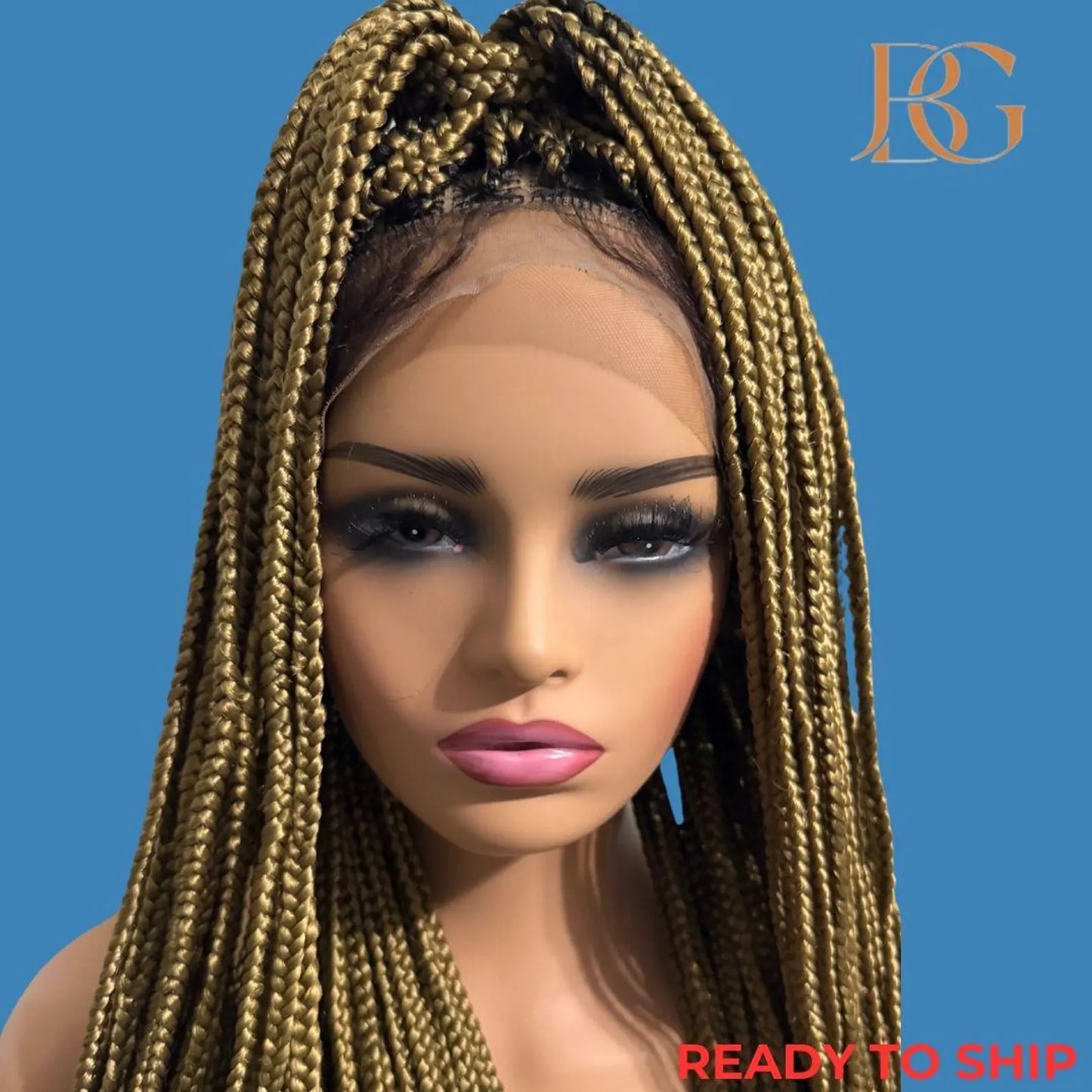 36 Inch Knotless Full Lace Blonde Braided Wig, Lace Front Wigs for Black Women