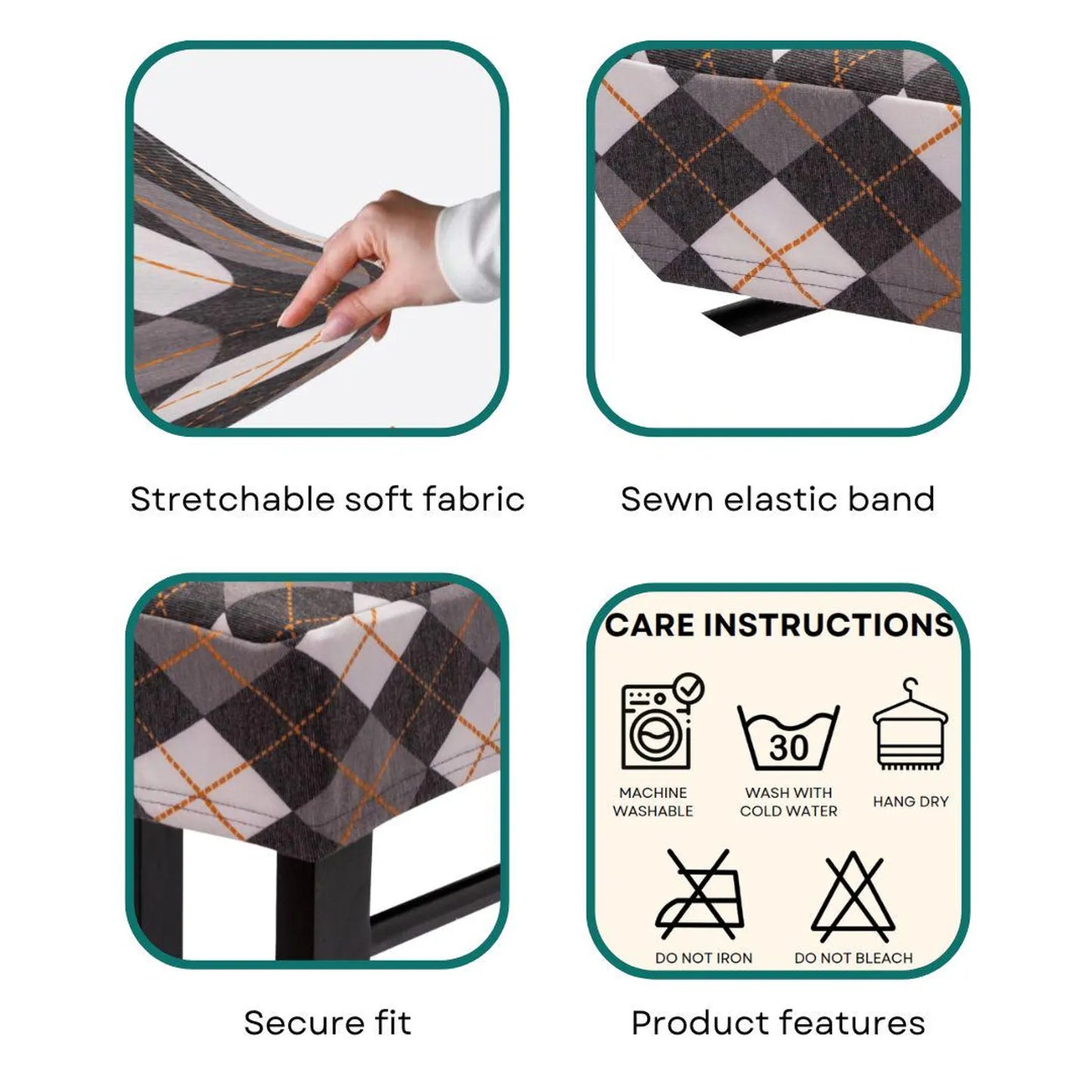Printed Covers for Dining Room Chairs, Removable Kitchen Chair Covers