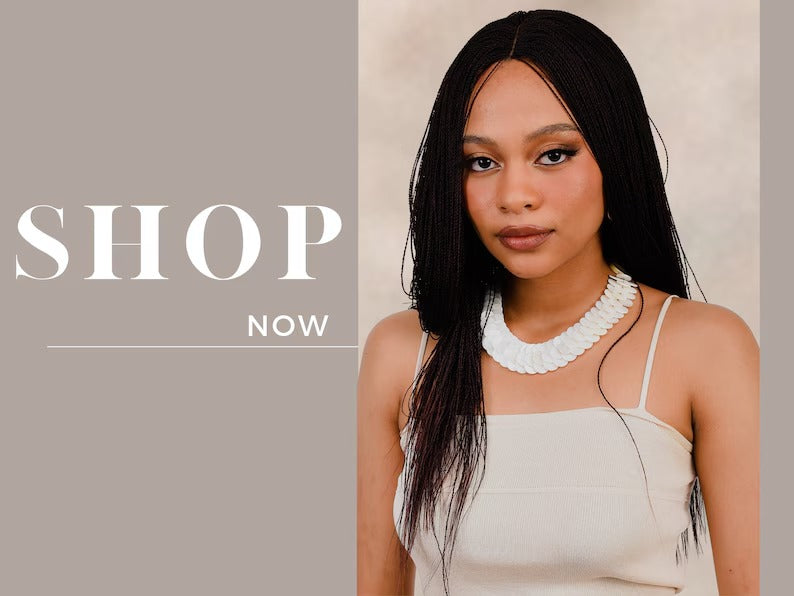 22 Inch Micro Million Twist Braided Wig For Women, Natural Hair Wig