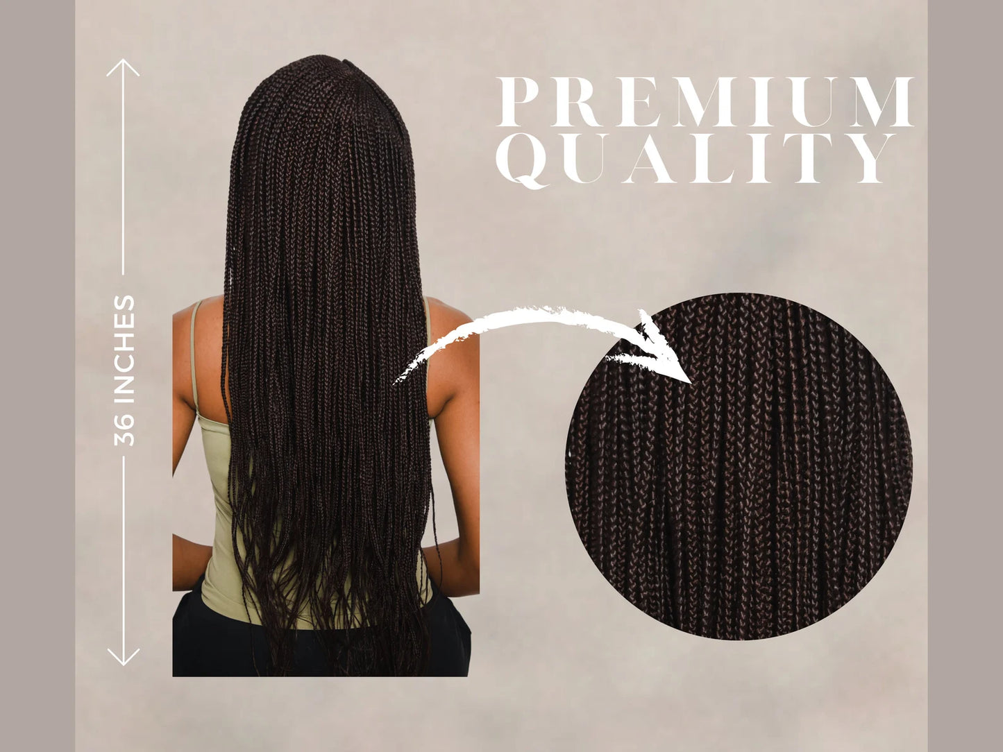 28 Inch Cornrow Box Braided Wig, 36” Twirl Braid Wigs 13X6 Lace Closure