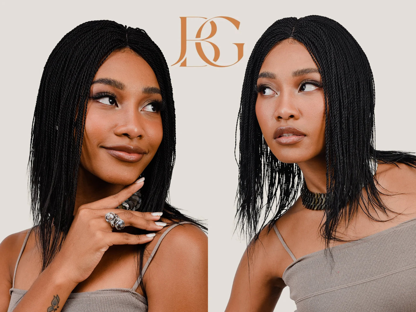 12 Inches Handmade Synthetic Box Braid Wig, Micro Million Twist Wig