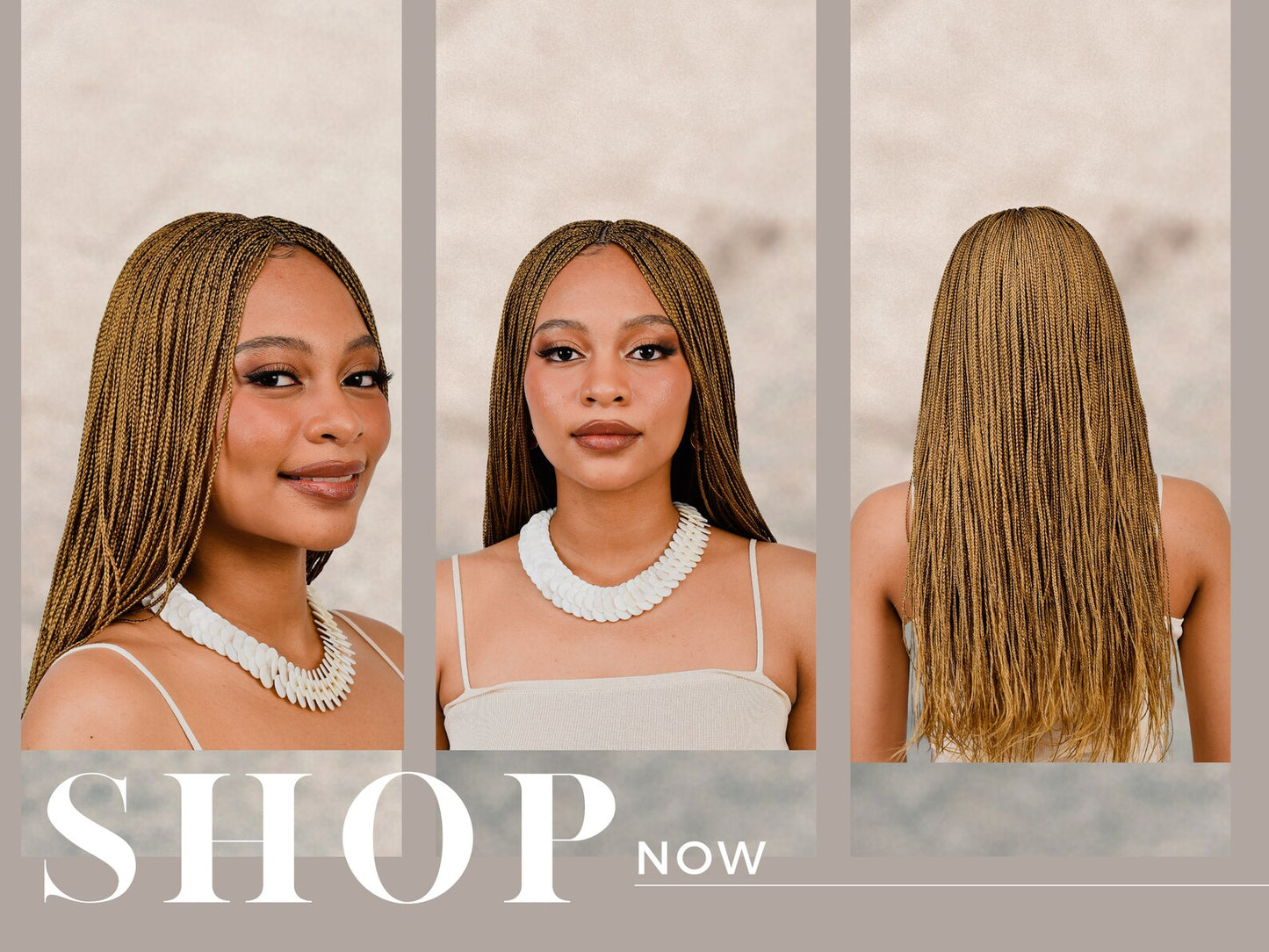 22 Inch Blonde Senegalese Braided Wig with Closure, Micro Braids Wig