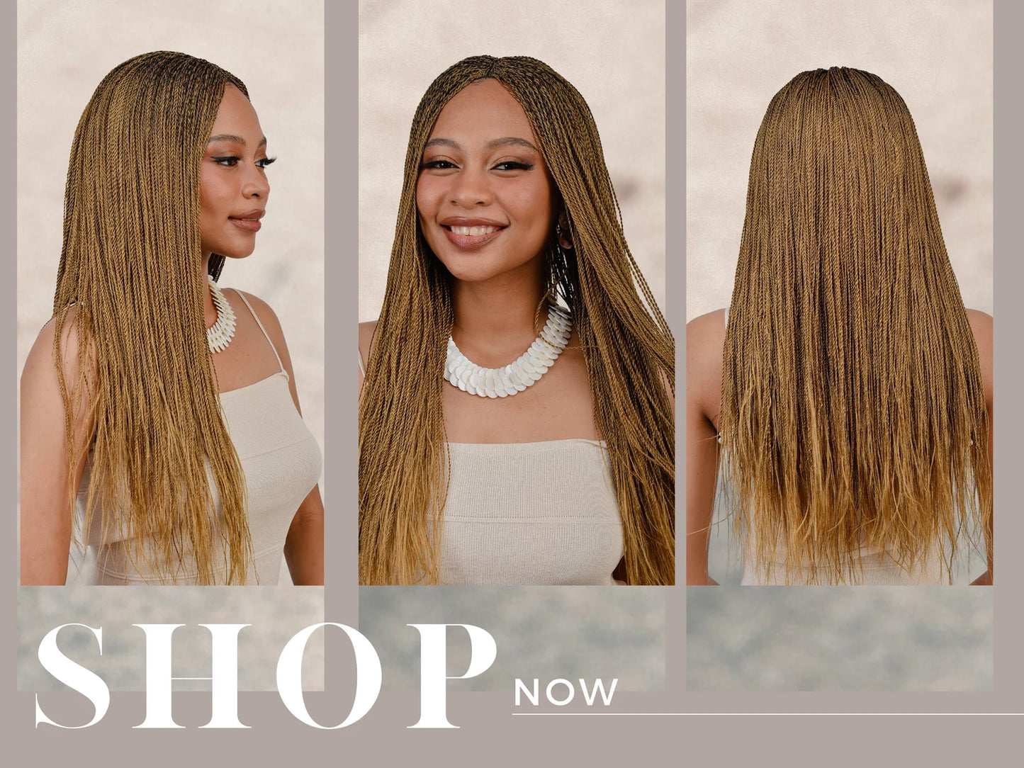 22 Inch Spring Million Twist Braided Wig For Black Women, Natural Wig