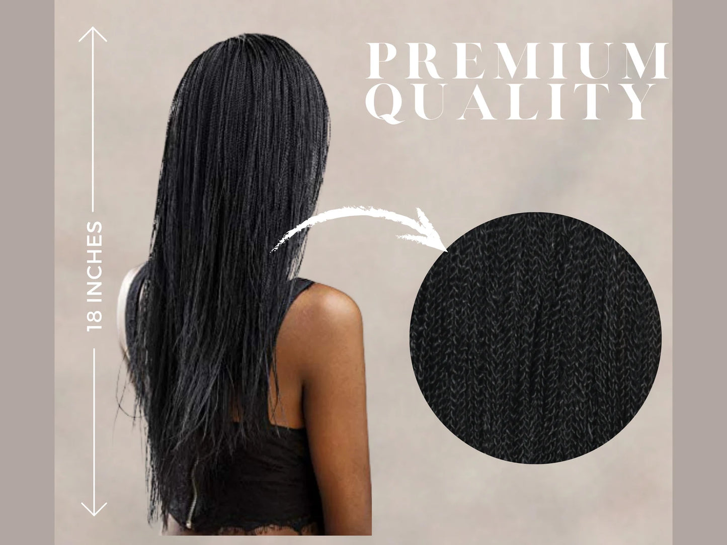 18 Inches Front Lace Senegalese Twist Hair Braided Wigs for Women