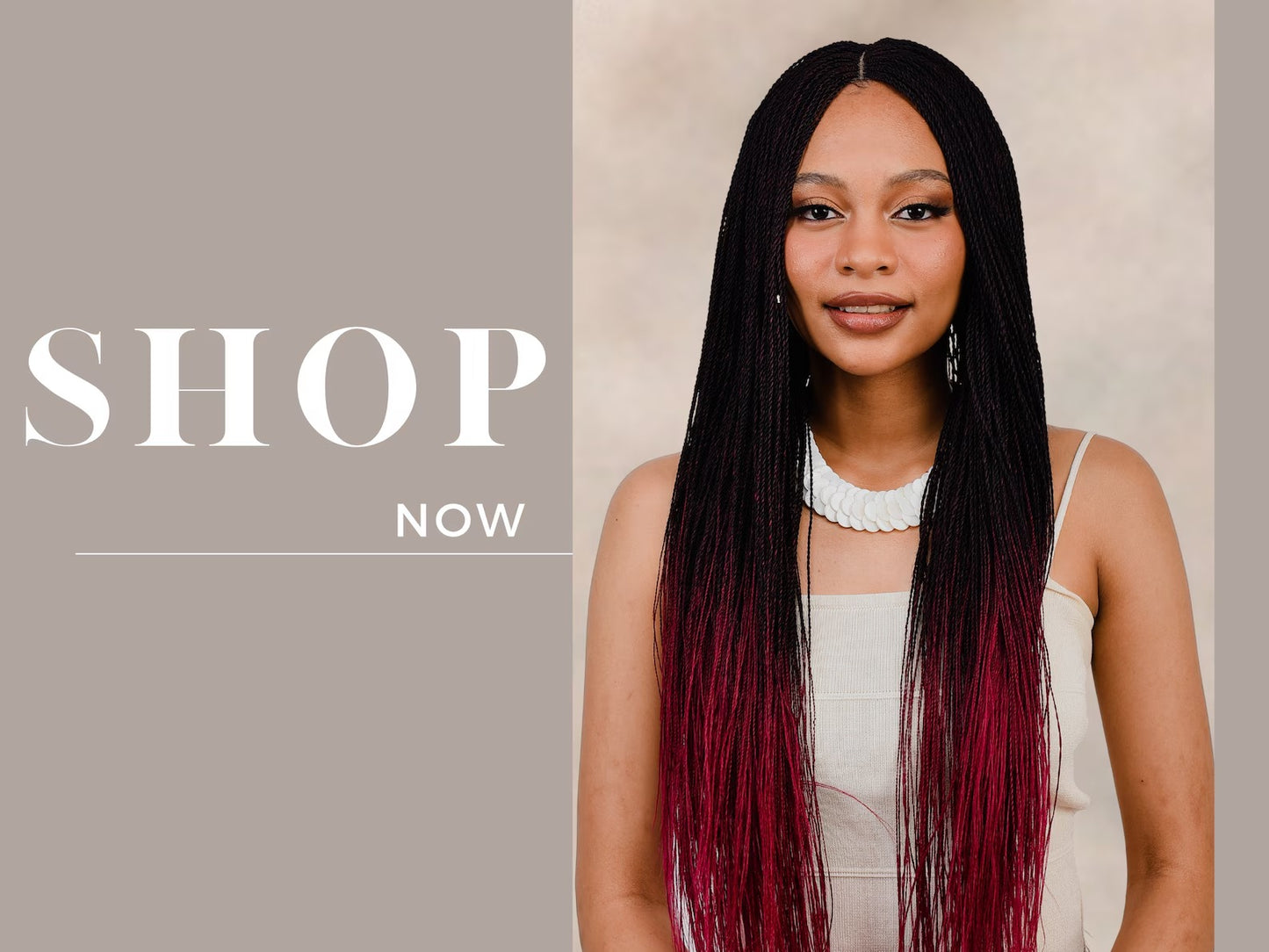 36 Inch Micro Million Twist Braided Wig with Front Lace Closure