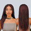 360 Lace Closure Wig, 28” Box Braids Wig for Black Women, Fashion Wig