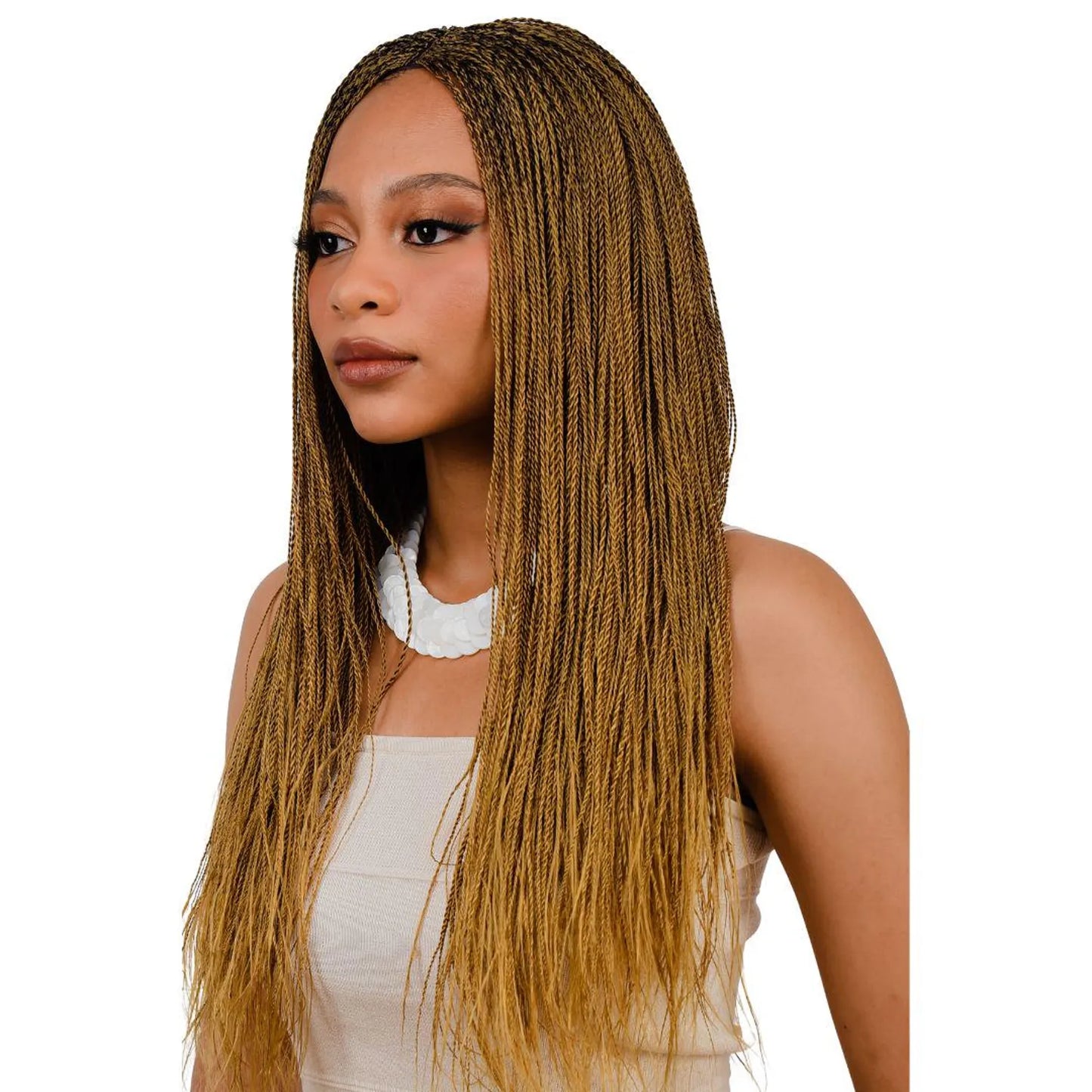 22 Inch Spring Million Twist Braided Wig For Black Women, Natural Wig