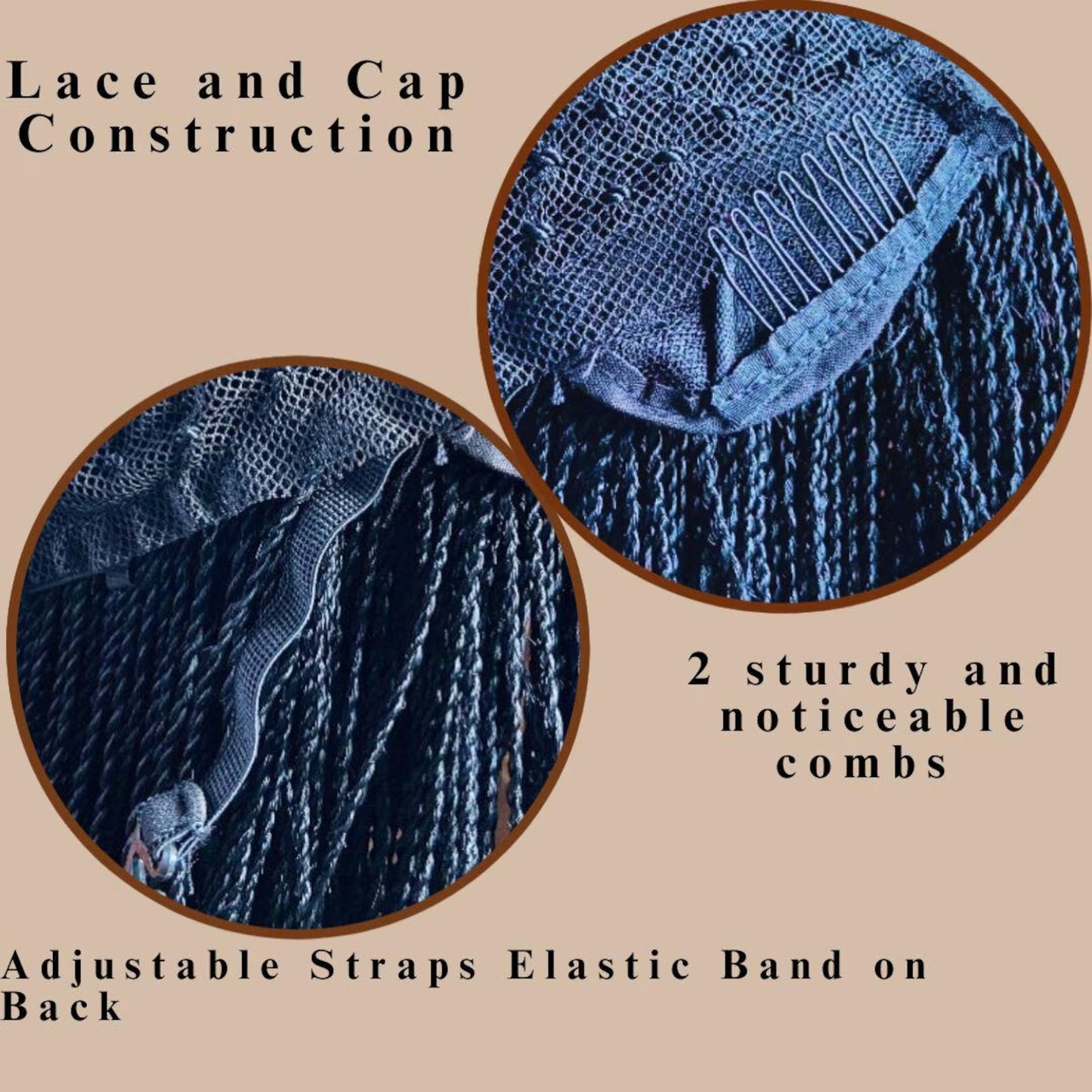 360 Lace Closure Wig, 28” Box Braids Wig for Black Women, Fashion Wig