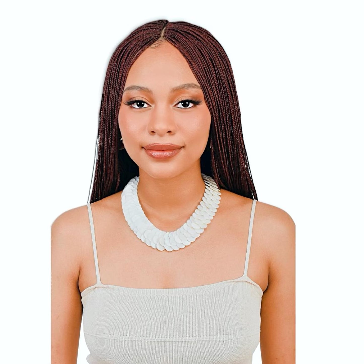 360 Lace Closure Wig, 28” Box Braids Wig for Black Women, Fashion Wig