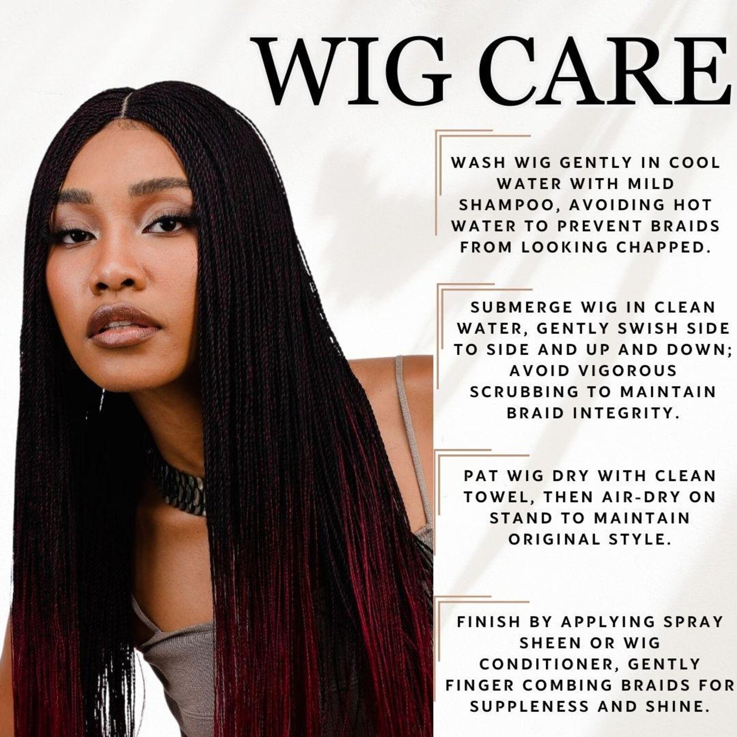 36 Inch Micro Million Twist Braided Wig with Front Lace Closure