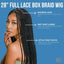 28 Inch Long Black Micro Braided Wigs, Glue Less Lace Front Wigs
