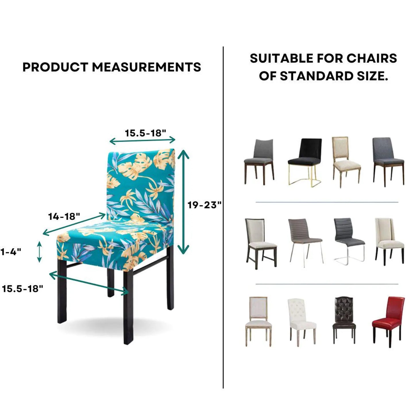 Colorful Fabric Chair Covers, Removable Printed Chair Covers