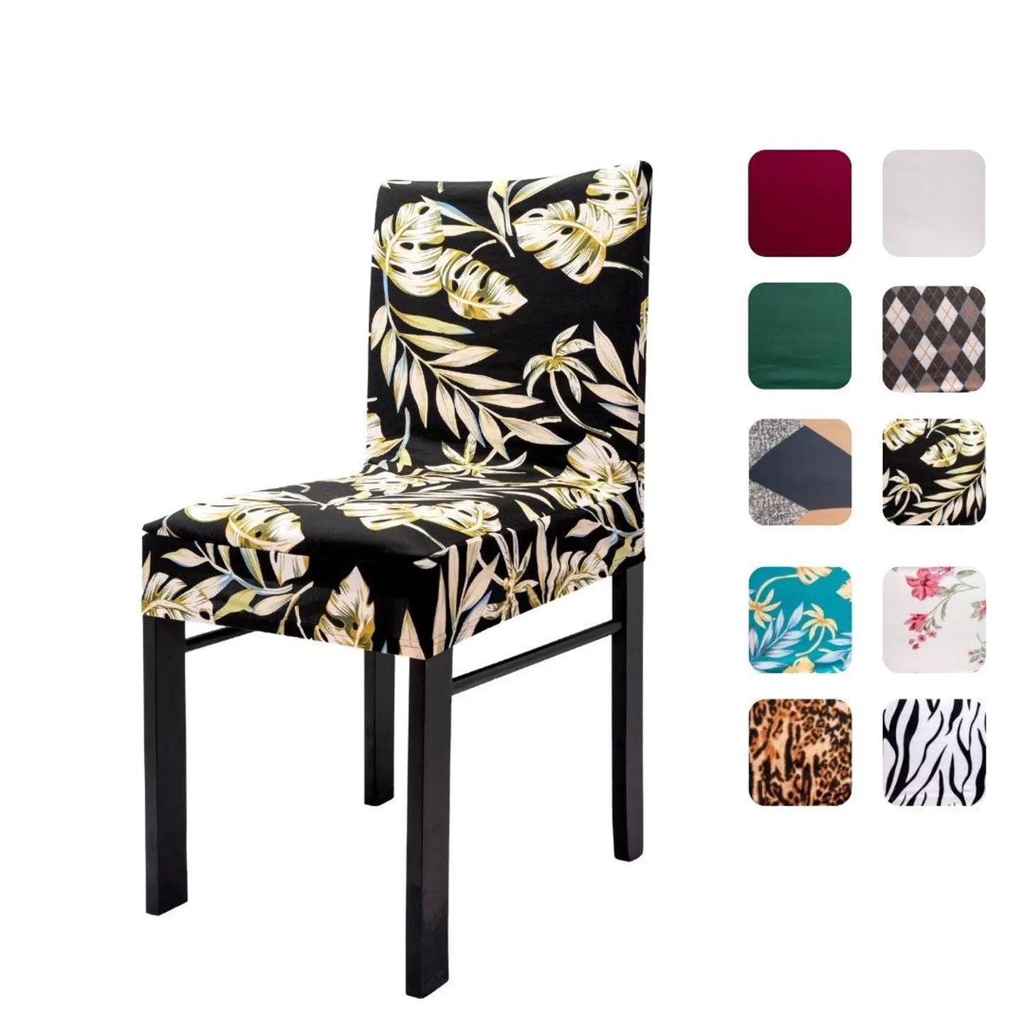 High Back Kitchen Chair Covers, Removable Spandex Chair Covers
