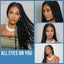 28 Inch Long Black Micro Braided Wigs, Glue Less Lace Front Wigs